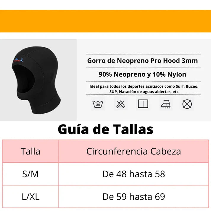 Gorra Capucha de Neopreno 3mm Sharka
