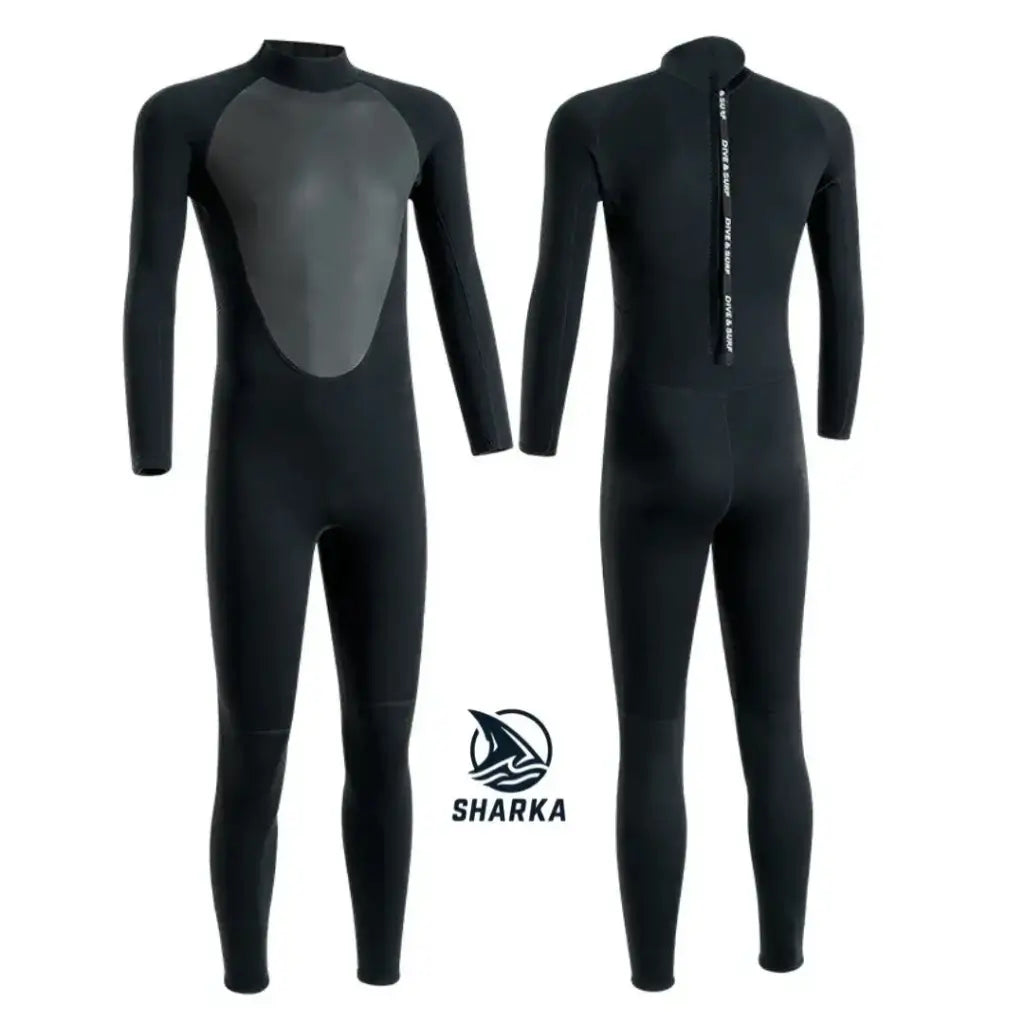 Traje de neopreno Sharka Origins 3/2mm con panel cortavientos en el pecho para hombres y mujeres